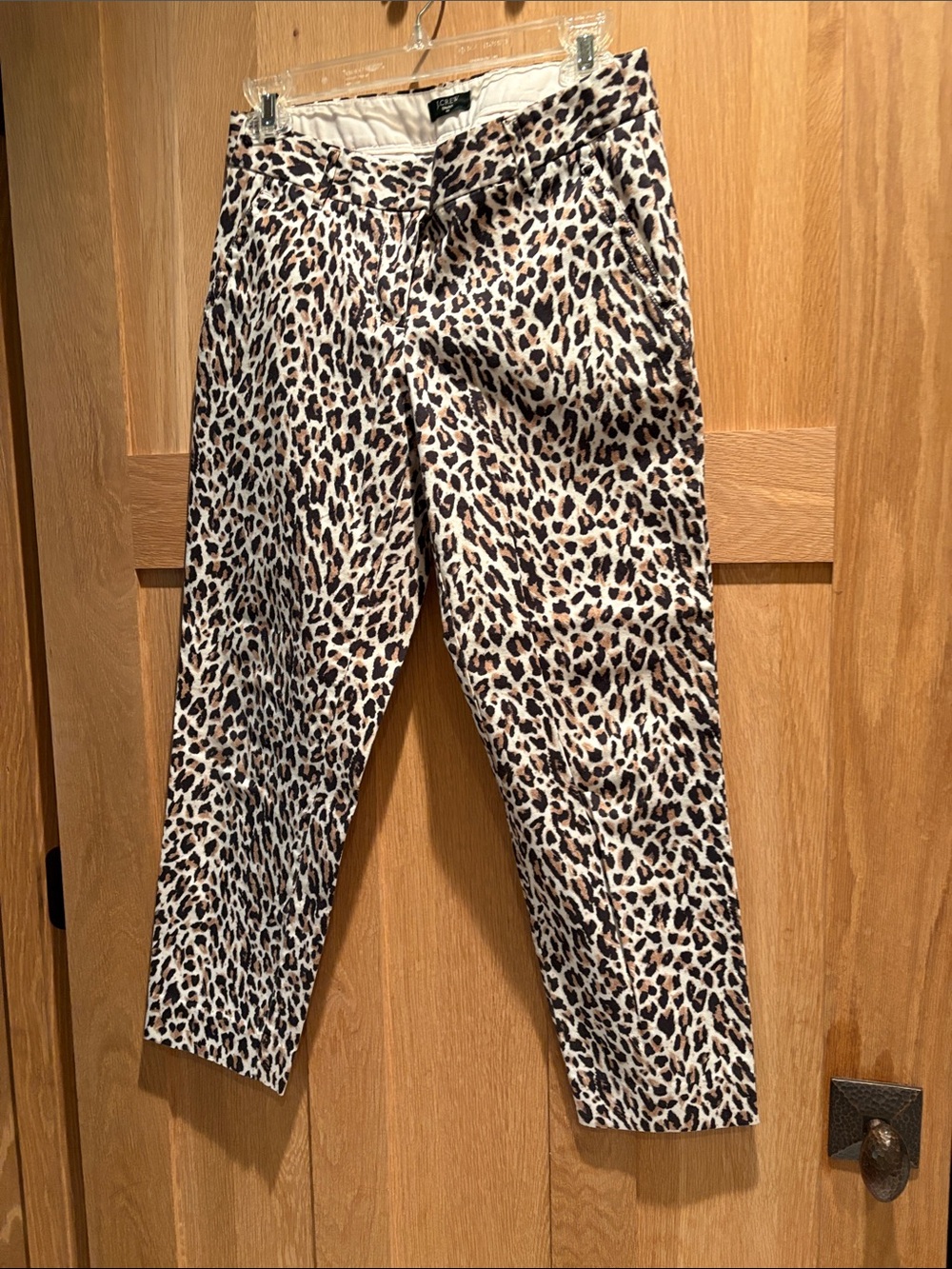 J Crew Leopard Print Stretch Pants - Brown/Black